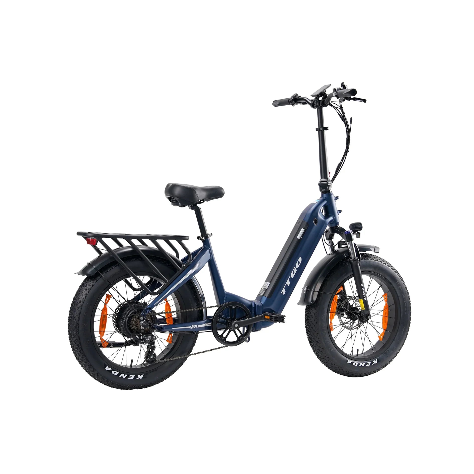 Vélo Électrique TTGO F6 - 250W Moteur 36V25AH Batterie Pneus 20 Pouces Freins à Disque Hydrauliques - Bleu