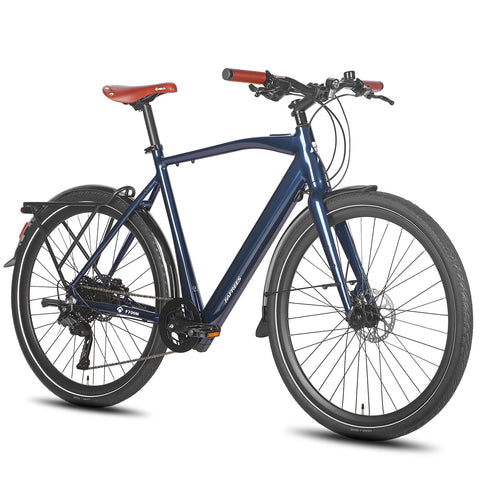 FAFREES F700M Vélo Électrique - Moteur 250W Batterie 36V10AH Freins Hydrauliques Urbain Cadre Aluminium - Bleu