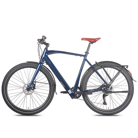 FAFREES F700M Vélo Électrique - Moteur 250W Batterie 36V10AH Freins Hydrauliques Urbain Cadre Aluminium - Bleu