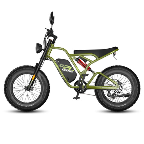 FAFREES F20 Ultra Vélo Électrique - Moteur 750W Batterie 48V25AH Freins Hydrauliques - Vert militaire
