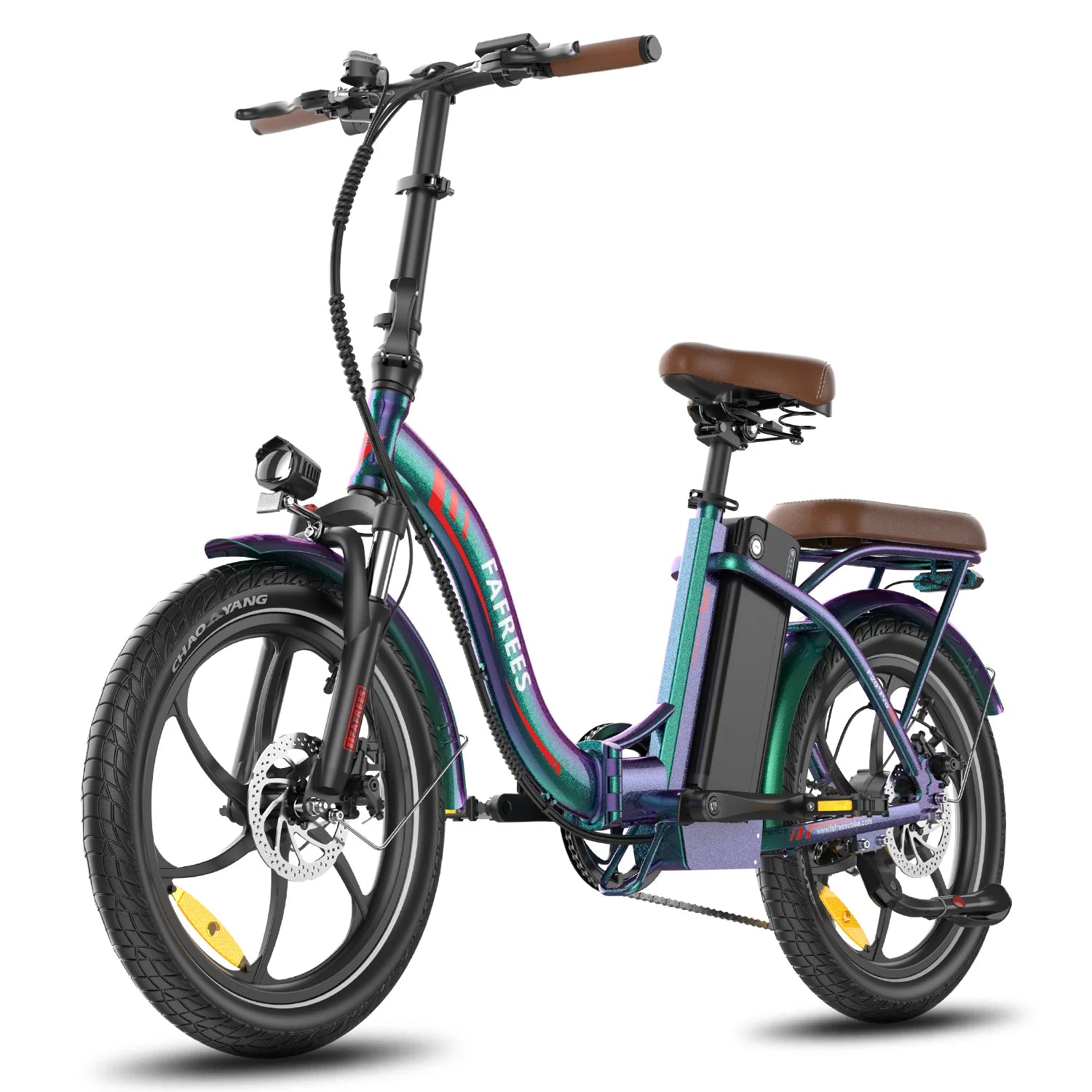 Vélo Électrique FAFREES F20+ Pro - Moteur 250W Batterie 36V22.5Ah Pneus De 20 Pouces Frein à Disque Mécanique - Bleu Vert