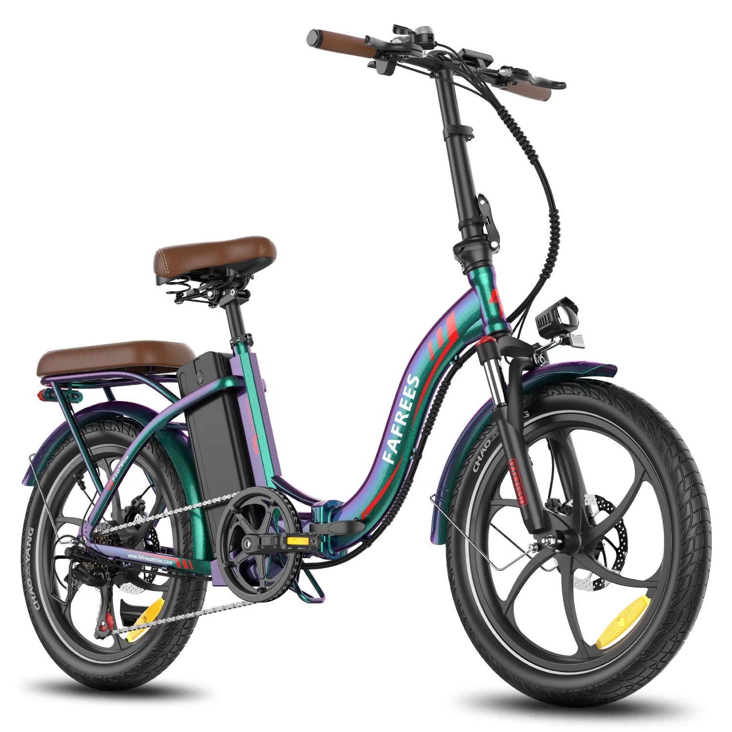 Vélo Électrique FAFREES F20+ Pro - Moteur 250W Batterie 36V22.5Ah Pneus De 20 Pouces Frein à Disque Mécanique - Bleu Vert
