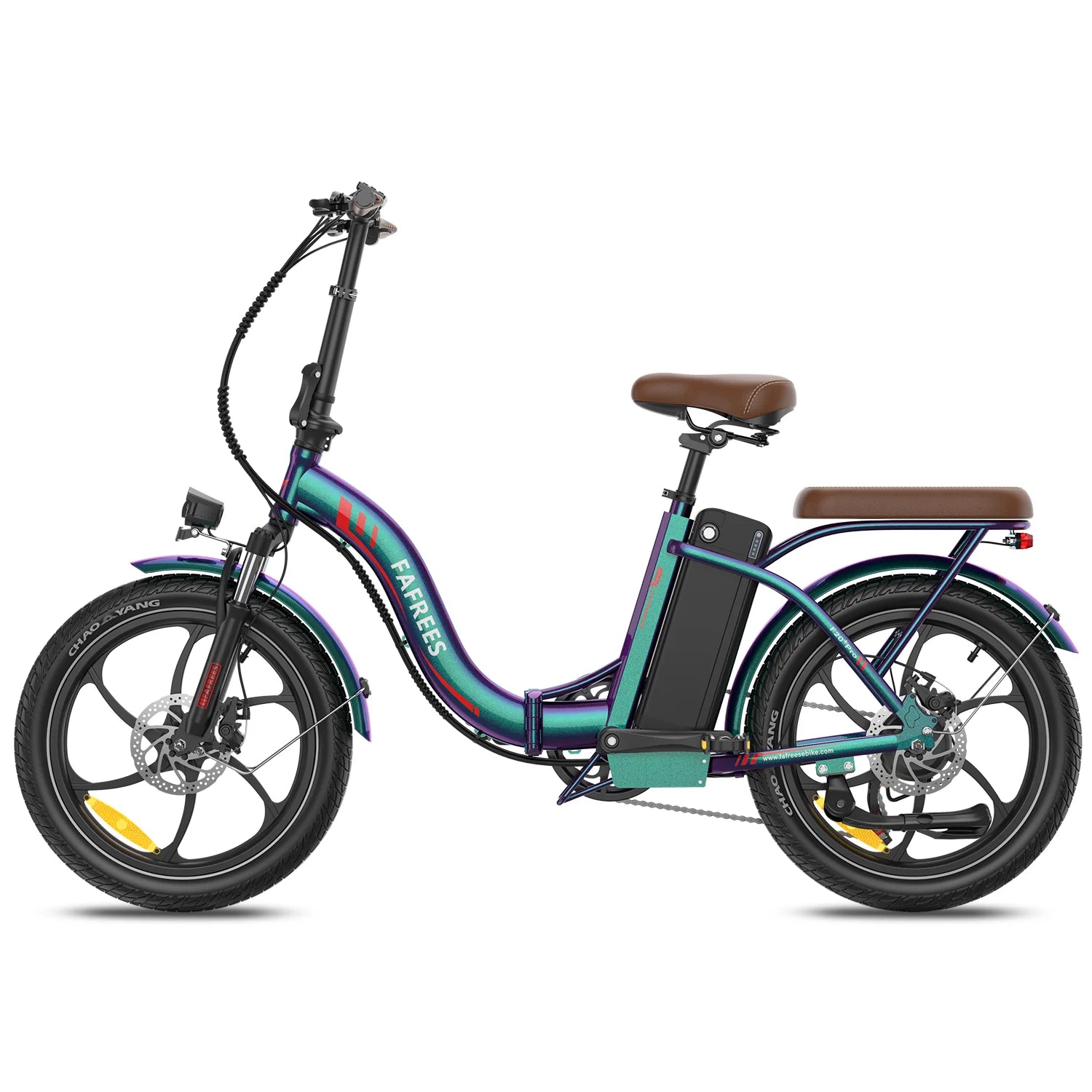 Vélo Électrique FAFREES F20+ Pro - Moteur 250W Batterie 36V22.5Ah Pneus De 20 Pouces Frein à Disque Mécanique - Bleu Vert