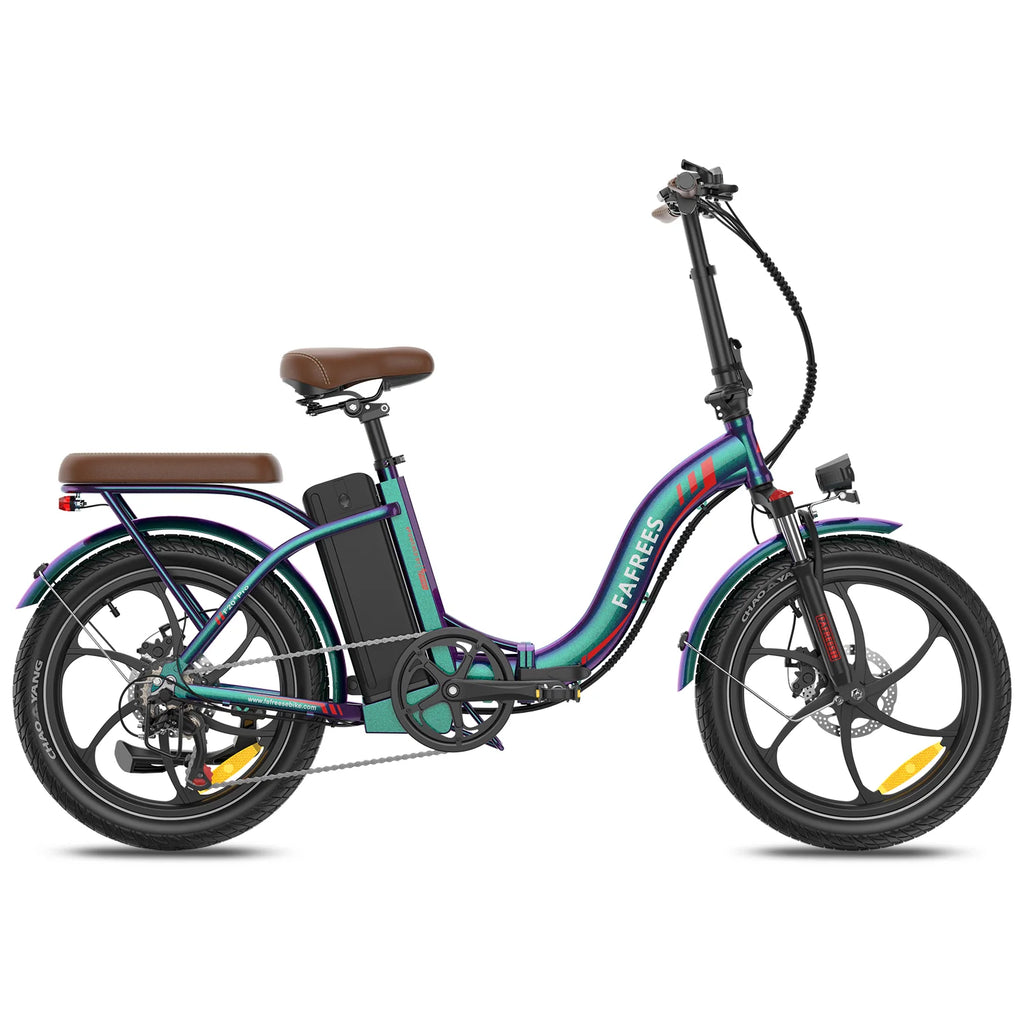 Vélo Électrique FAFREES F20+ Pro - Moteur 250W Batterie 36V22.5Ah Pneus De 20 Pouces Frein à Disque Mécanique - Bleu Vert