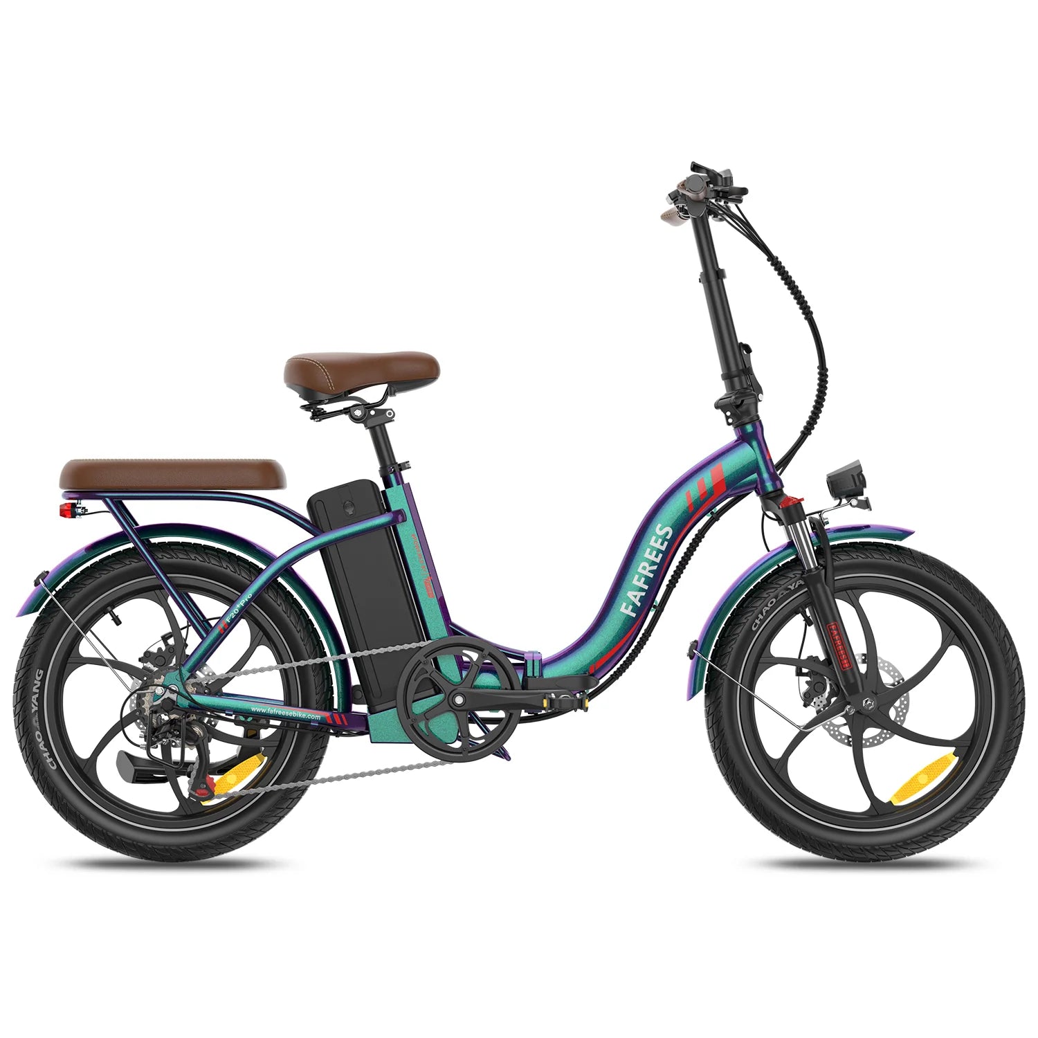 Vélo Électrique FAFREES F20+ Pro - Moteur 250W Batterie 36V22.5Ah Pneus De 20 Pouces Frein à Disque Mécanique - Bleu Vert