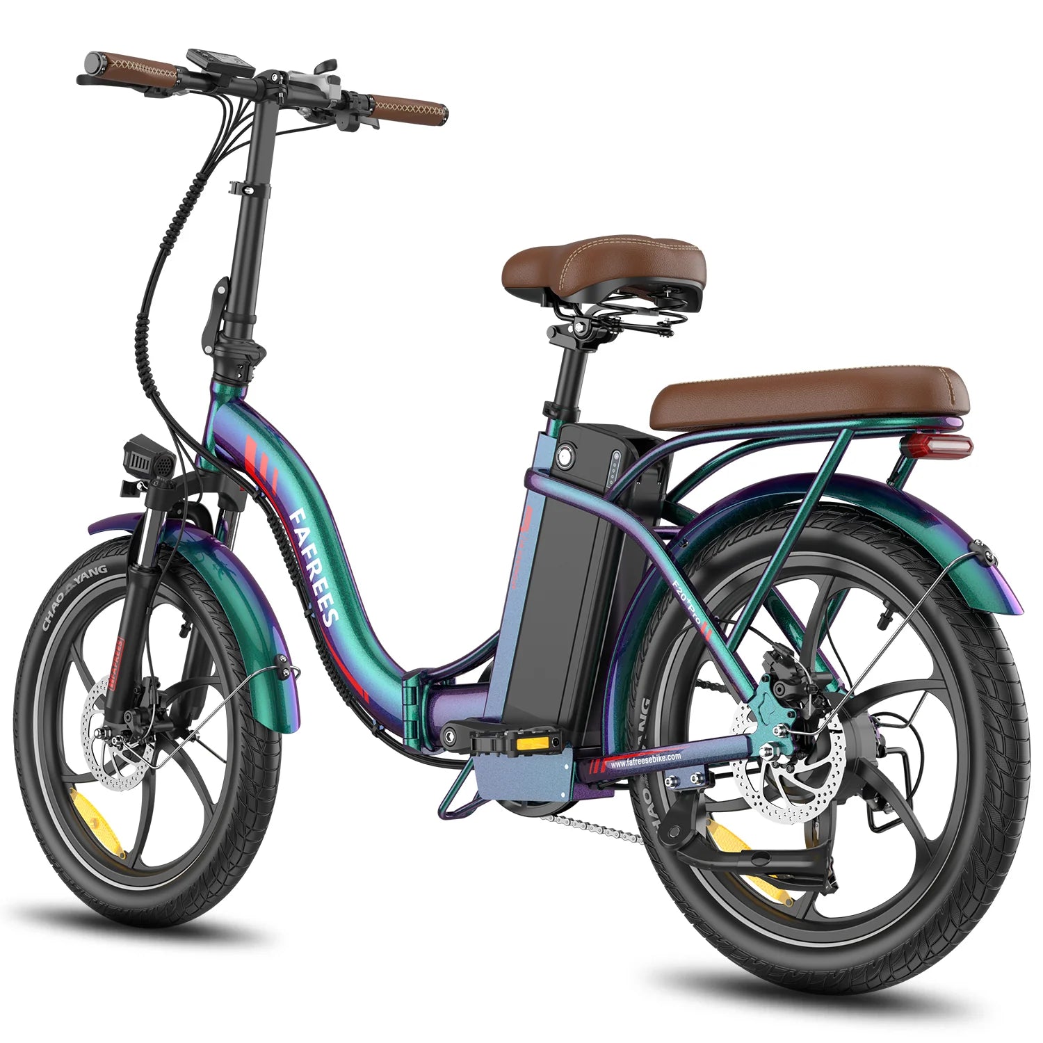Vélo Électrique FAFREES F20+ Pro - Moteur 250W Batterie 36V22.5Ah Pneus De 20 Pouces Frein à Disque Mécanique - Bleu Vert