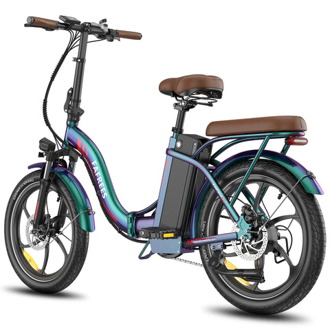 Vélo Électrique FAFREES F20+ Pro - Moteur 250W Batterie 36V22.5Ah Pneus De 20 Pouces Frein à Disque Mécanique - Bleu Vert