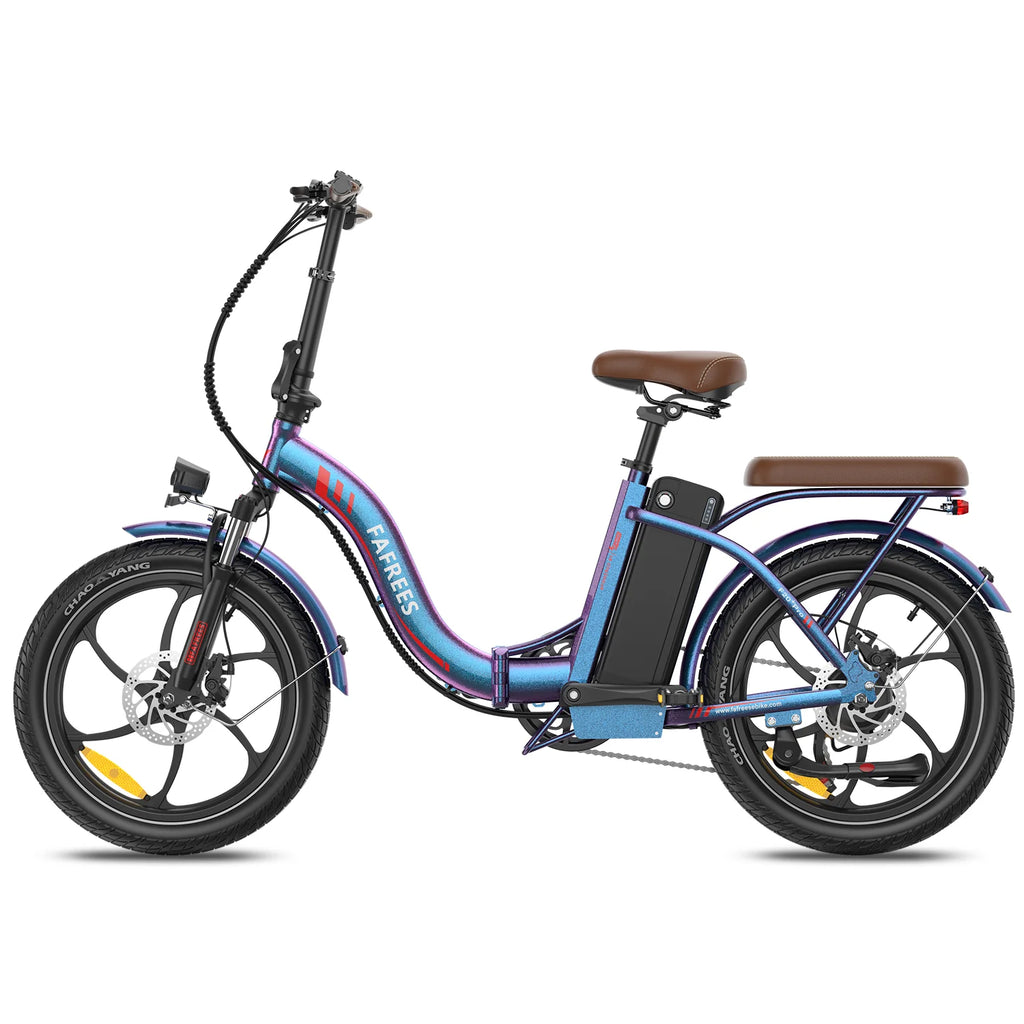 Vélo Électrique FAFREES F20+ Pro - Moteur 250W Batterie 36V22.5Ah Pneus De 20 Pouces Frein à Disque Mécanique - Bleu Aurore