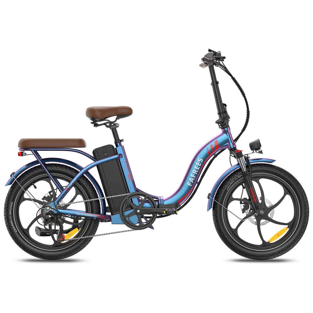 Vélo Électrique FAFREES F20+ Pro - Moteur 250W Batterie 36V22.5Ah Pneus De 20 Pouces Frein à Disque Mécanique - Bleu Aurore