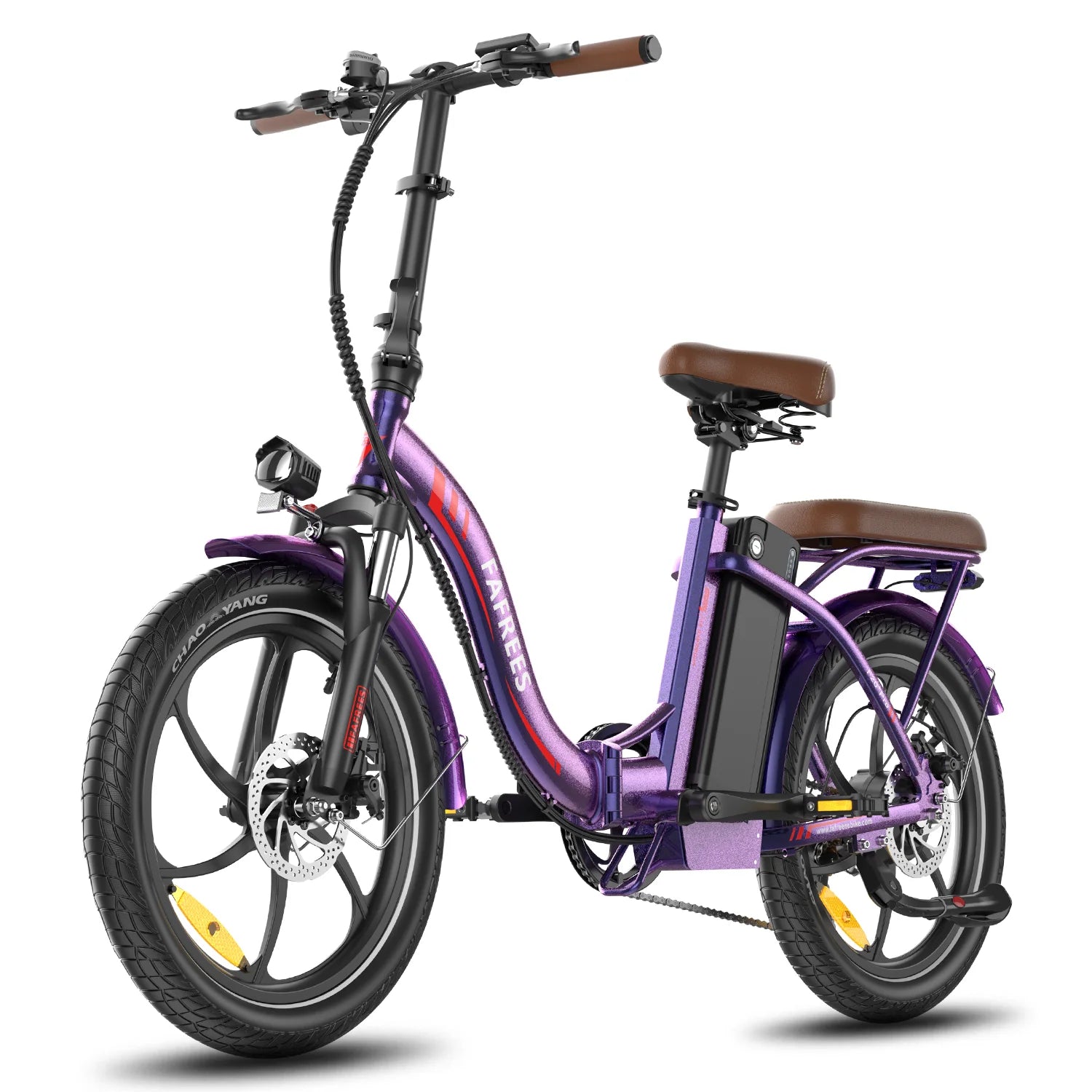 Vélo Électrique FAFREES F20+ Pro - Moteur 250W Batterie 36V22.5Ah Pneus De 20 Pouces Frein à Disque Mécanique - Violet Rose