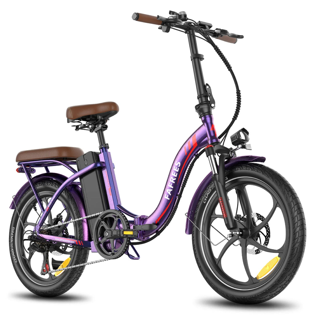 Vélo Électrique FAFREES F20+ Pro - Moteur 250W Batterie 36V22.5Ah Pneus De 20 Pouces Frein à Disque Mécanique - Violet Rose