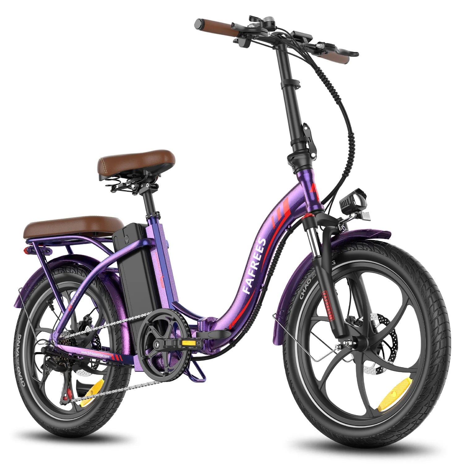 Vélo Électrique FAFREES F20+ Pro - Moteur 250W Batterie 36V22.5Ah Pneus De 20 Pouces Frein à Disque Mécanique - Violet Rose