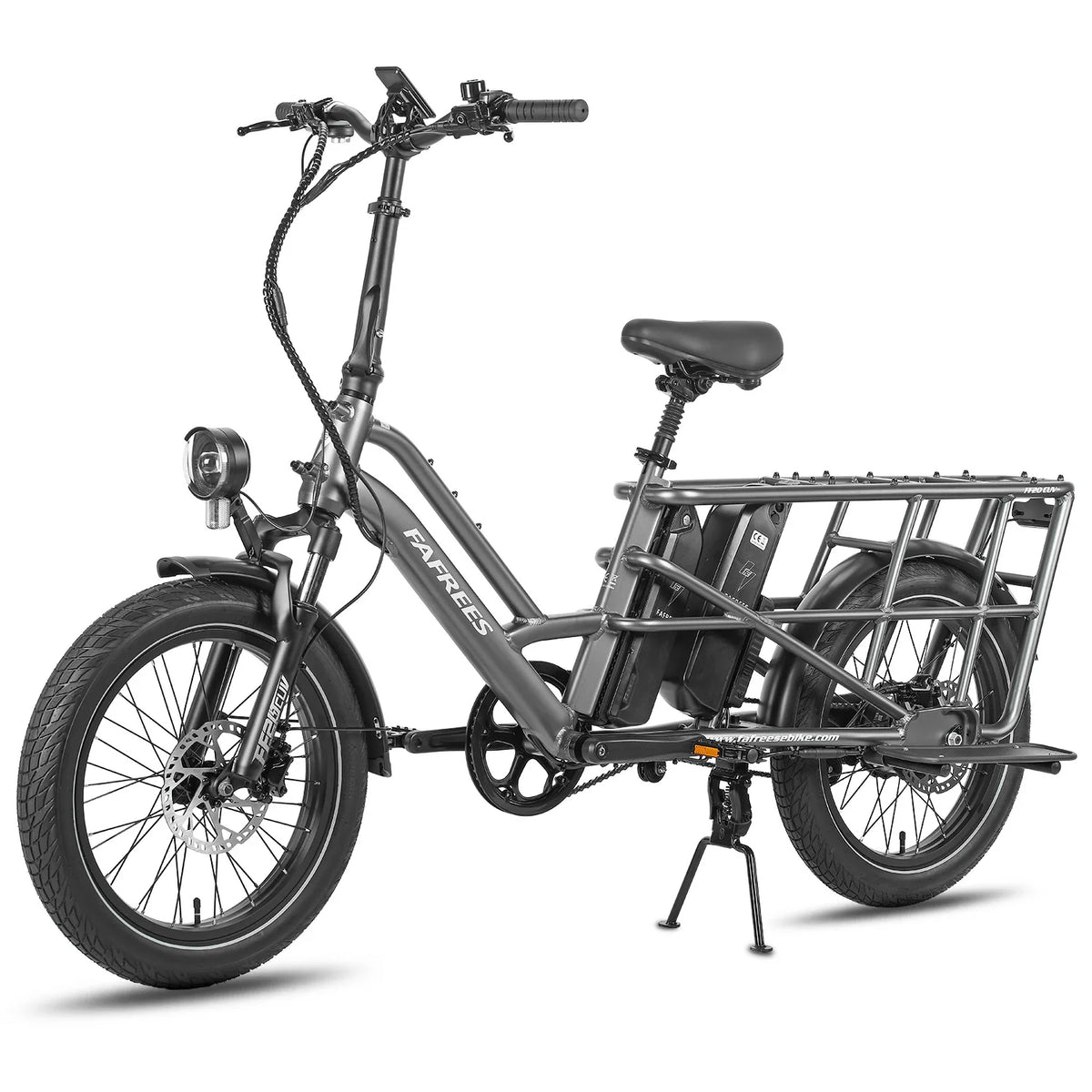FAFREES FF20 CUV Vélo Électrique - Moteur 250W Batterie 48V24Ah 20 Pouces Pneus Freins à Disque Hydrauliques - Gris Bronze