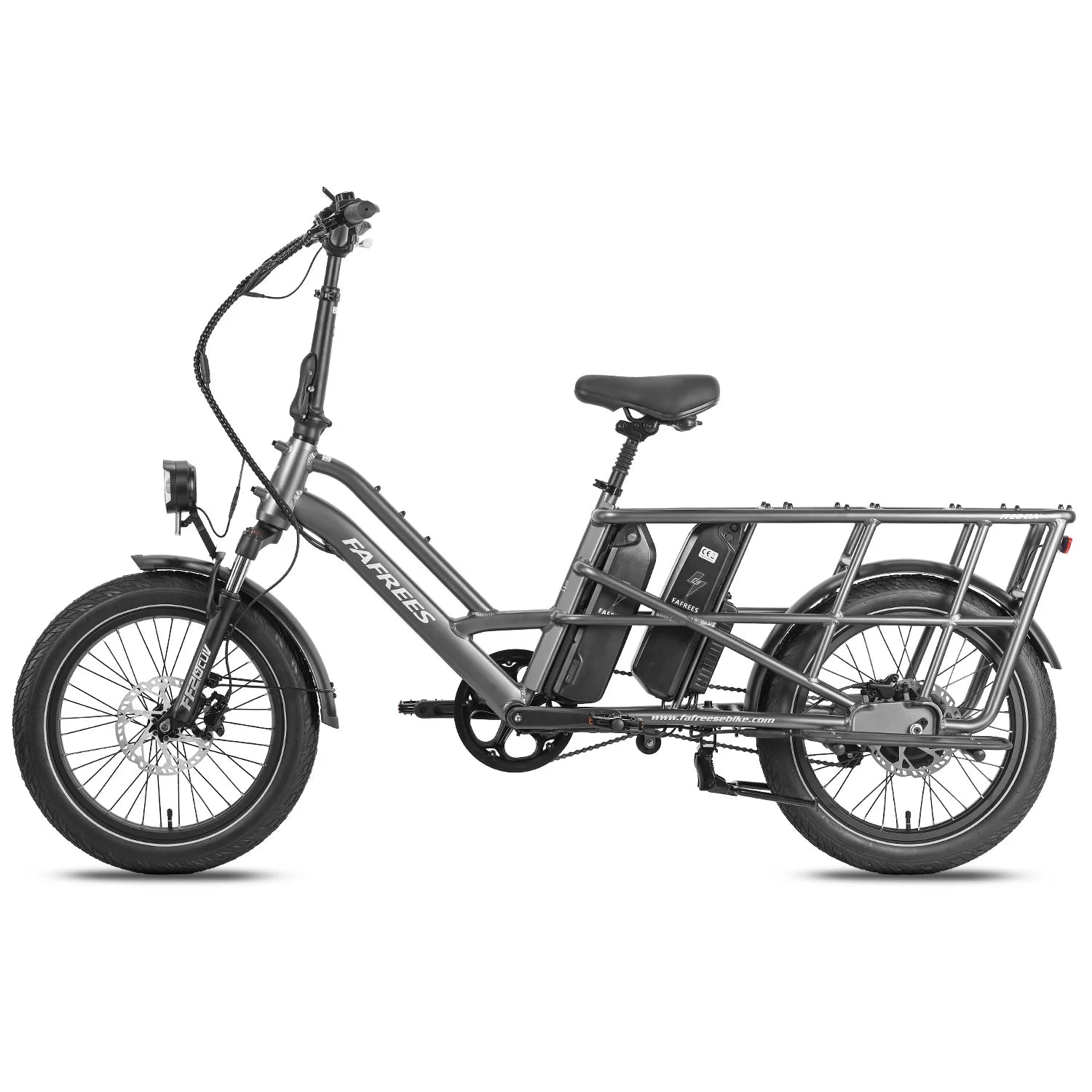 FAFREES FF20 CUV Vélo Électrique - Moteur 250W Batterie 48V24Ah 20 Pouces Pneus Freins à Disque Hydrauliques - Gris Bronze