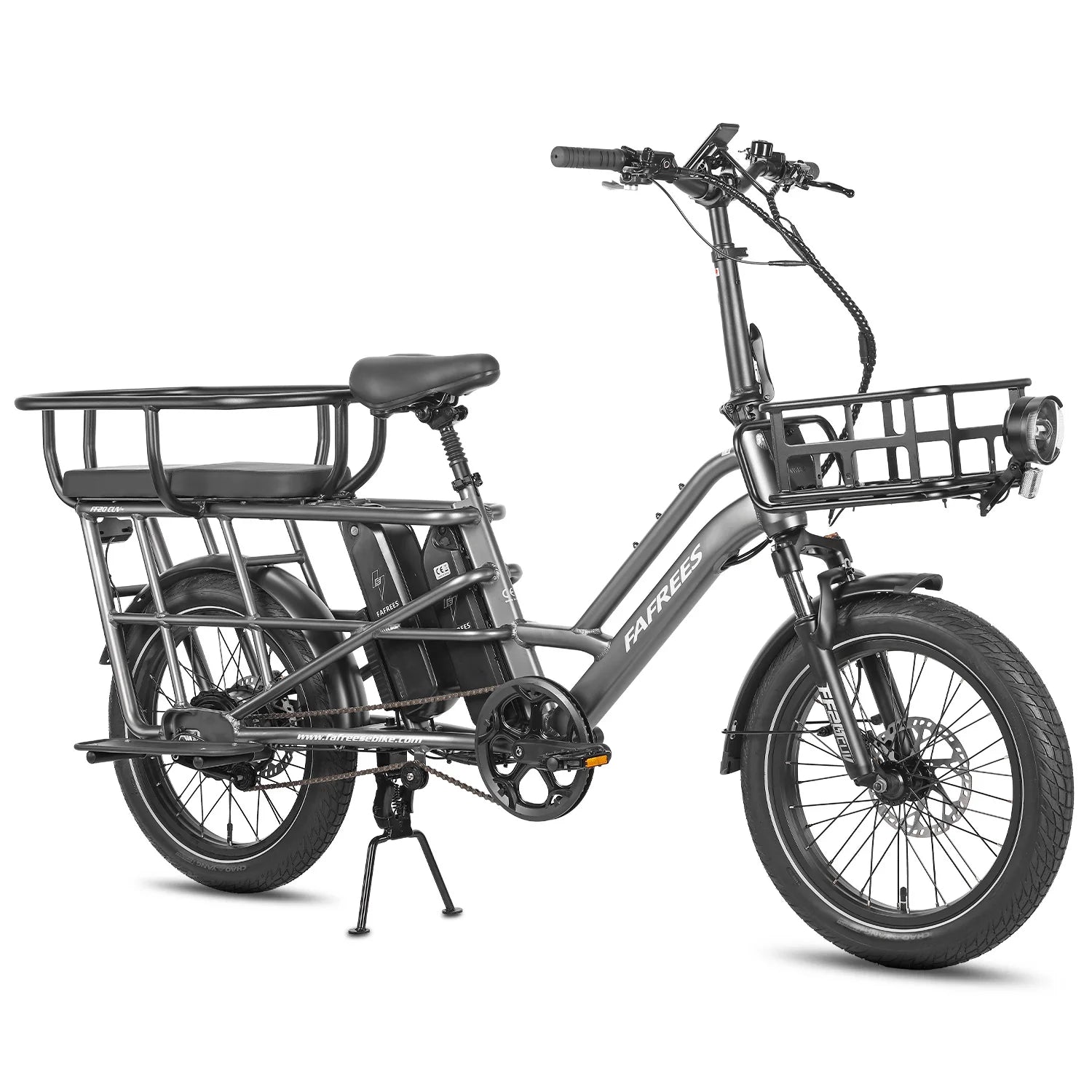 FAFREES FF20 CUV Vélo Électrique - Moteur 250W Batterie 48V24Ah 20 Pouces Pneus Freins à Disque Hydrauliques - Gris Bronze