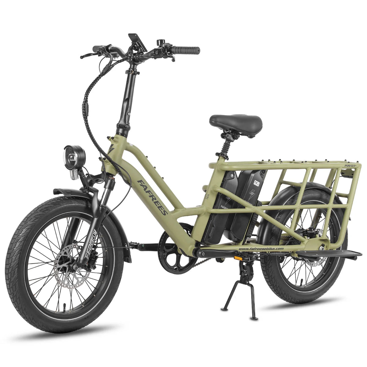 FAFREES FF20 CUV Vélo Électrique - Moteur 250W Batterie 48V24Ah 20 Pouces Pneus Freins à Disque Hydrauliques - Vert