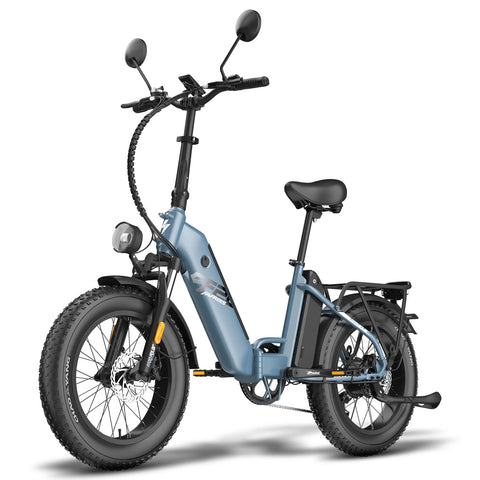 FAFREES FF20 Polar Vélo Électrique - Moteur 500W Batterie 48V13.4AH*2 Pneus 20 Pouces - Gris bleu