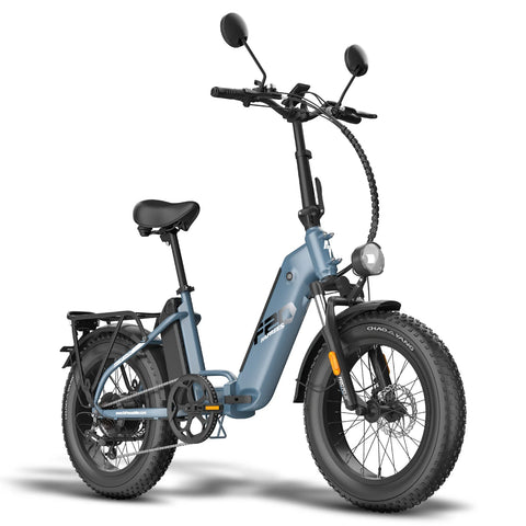 FAFREES FF20 Polar Vélo Électrique - Moteur 500W Batterie 48V13.4AH*2 Pneus 20 Pouces - Gris bleu