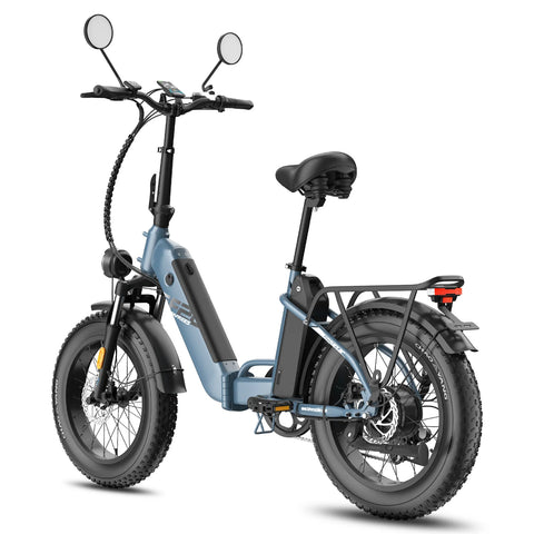 FAFREES FF20 Polar Vélo Électrique - Moteur 500W Batterie 48V13.4AH*2 Pneus 20 Pouces - Gris bleu