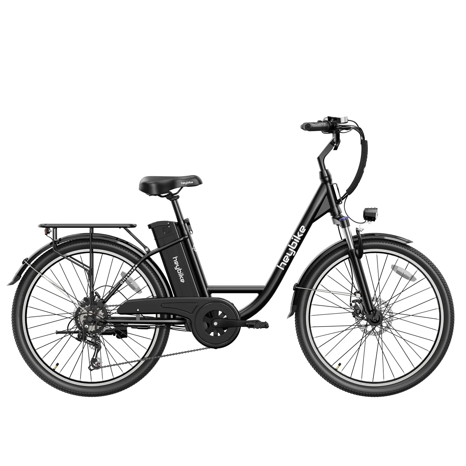 Heybike Cityscape Vélo Électrique - 250W Batterie 36V10Ah Pneus 26 Pouces Freins à Disque - Noir