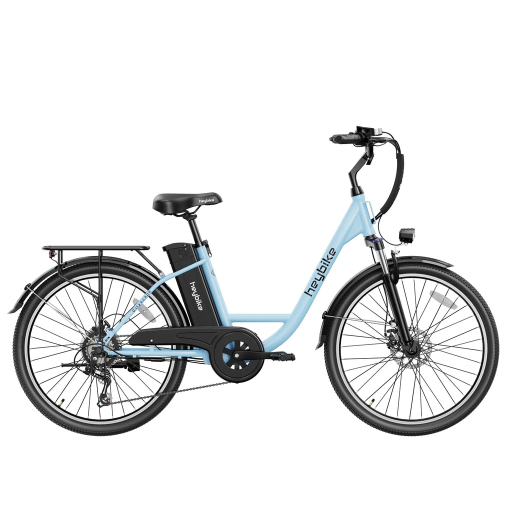 Heybike Cityscape Vélo Électrique - 250W Batterie 36V10Ah Pneus 26 Pouces Freins à Disque - Bleu