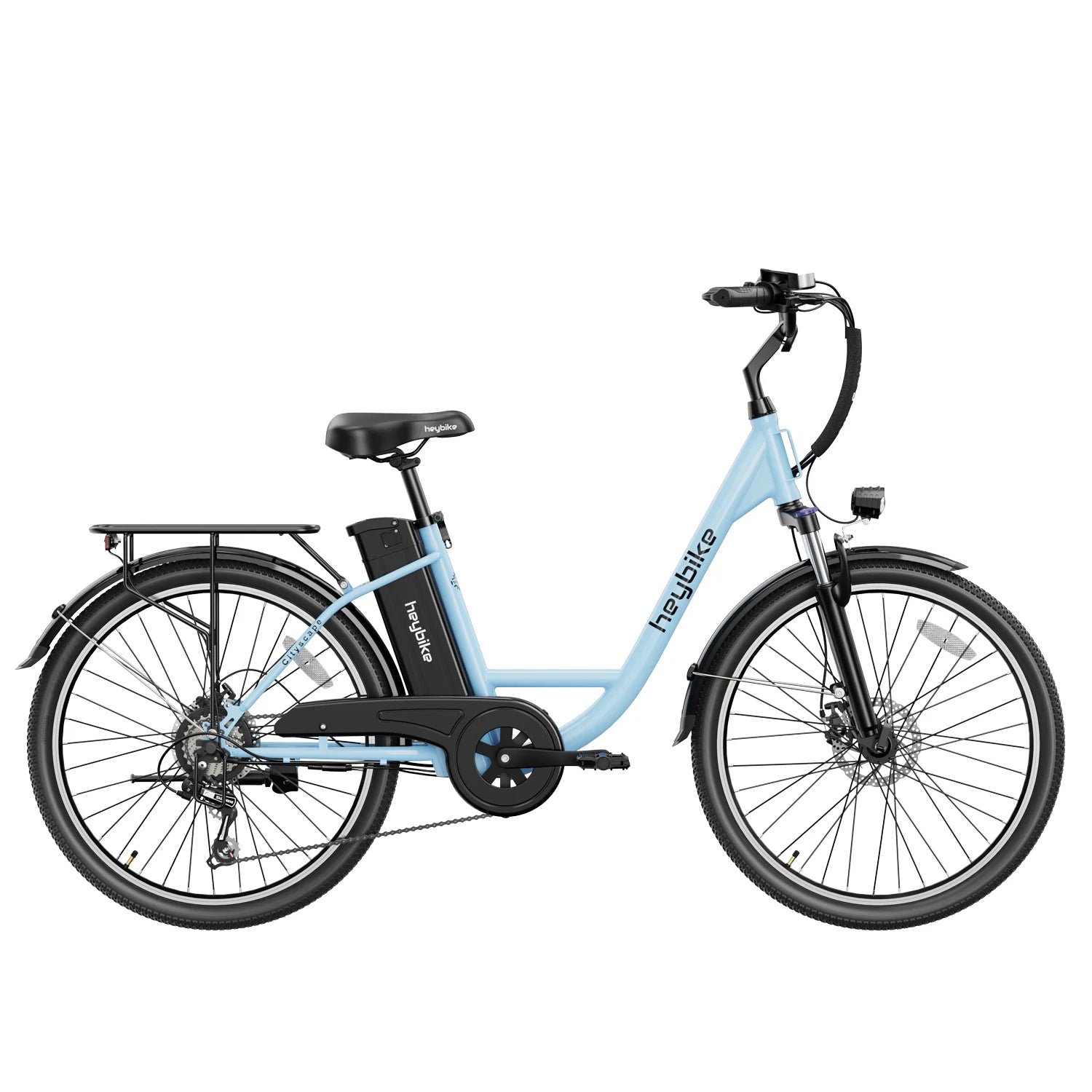 Heybike Cityscape Vélo Électrique - 250W Batterie 36V10Ah Pneus 26 Pouces Freins à Disque - Bleu