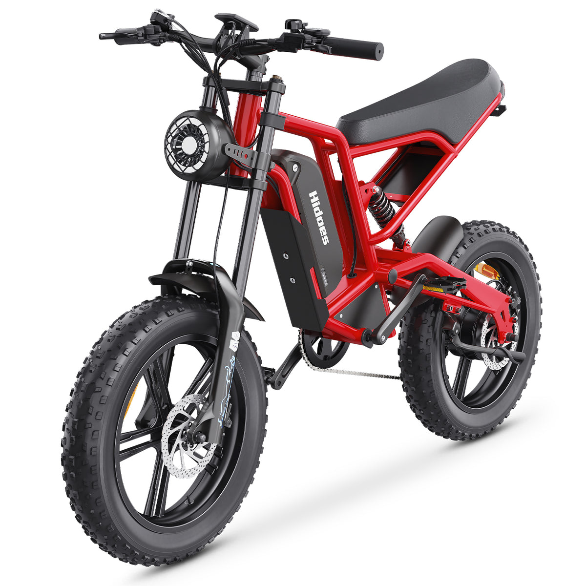 Hidoes HD-B6 Vélo Électrique - Moteur 1200W Batterie 48V15.6AH Freins à Disque Hydrauliques - Rouge