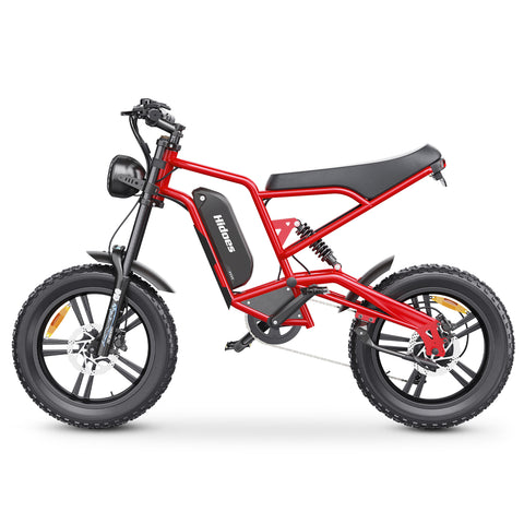 Hidoes HD-B6 Vélo Électrique - Moteur 1200W Batterie 48V15.6AH Freins à Disque Hydrauliques - Rouge