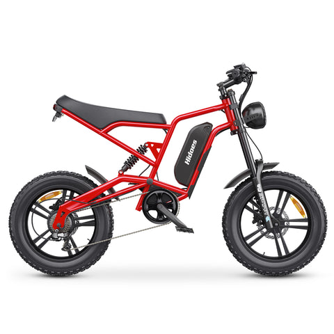Hidoes HD-B6 Vélo Électrique - Moteur 1200W Batterie 48V15.6AH Freins à Disque Hydrauliques - Rouge