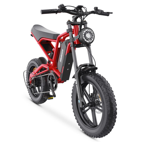 Hidoes HD-B6 Vélo Électrique - Moteur 1200W Batterie 48V15.6AH Freins à Disque Hydrauliques - Rouge