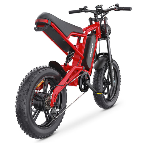 Hidoes HD-B6 Vélo Électrique - Moteur 1200W Batterie 48V15.6AH Freins à Disque Hydrauliques - Rouge