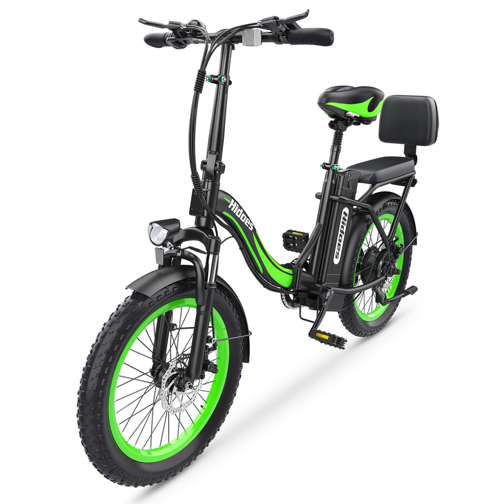 Hidoes HD-C1 Vélo Électrique - Moteur 750W Batterie 48V13AH Pneus de 20 Pouces Freins à Disque - Vert