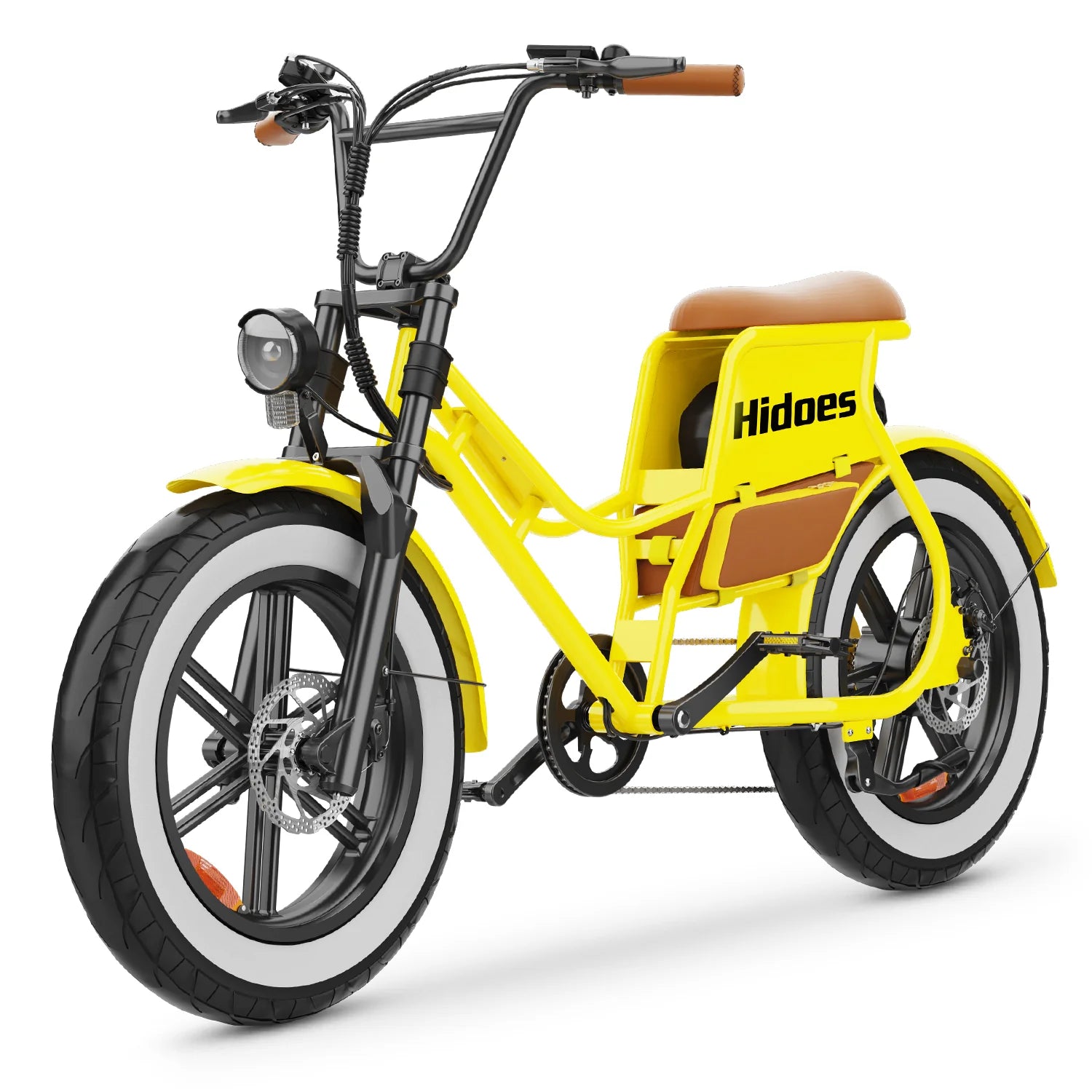 Vélo Électrique Hidoes HD-C8 - Moteur 700W Batterie 48V17AH Roues de 20 Pouces Avec Pompe à Air Freins à Disque - Jaune