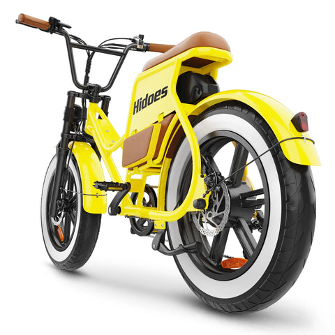 Vélo Électrique Hidoes HD-C8 - Moteur 700W Batterie 48V17AH Roues de 20 Pouces Avec Pompe à Air Freins à Disque - Jaune
