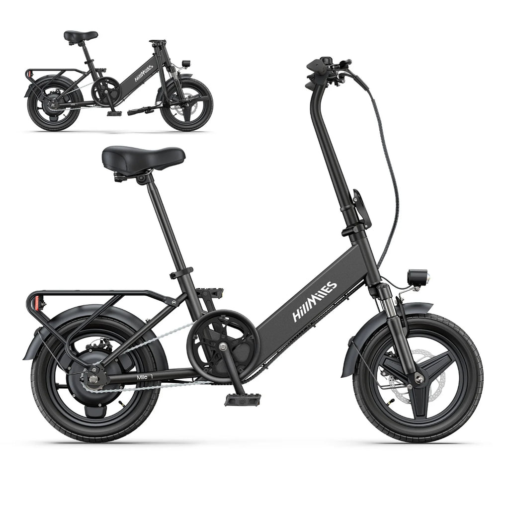 Vélo Électrique HillMiles Mile 1 - Moteur 250W Batterie 36V10.4AH Pneus De 14 Pouces Frein à Disque Mécanique - Noir