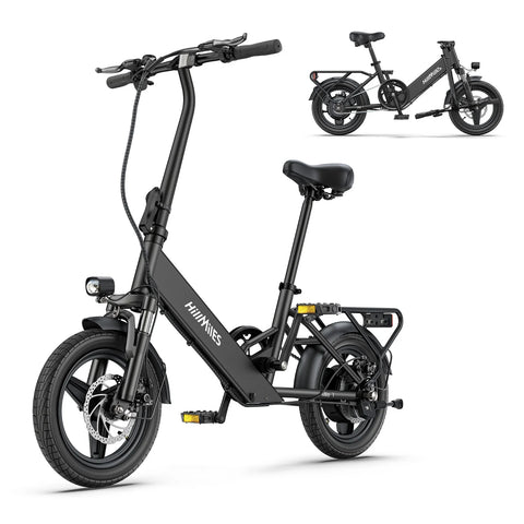 Vélo Électrique HillMiles Mile 1 - Moteur 250W Batterie 36V10.4AH Pneus De 14 Pouces Frein à Disque Mécanique - Noir