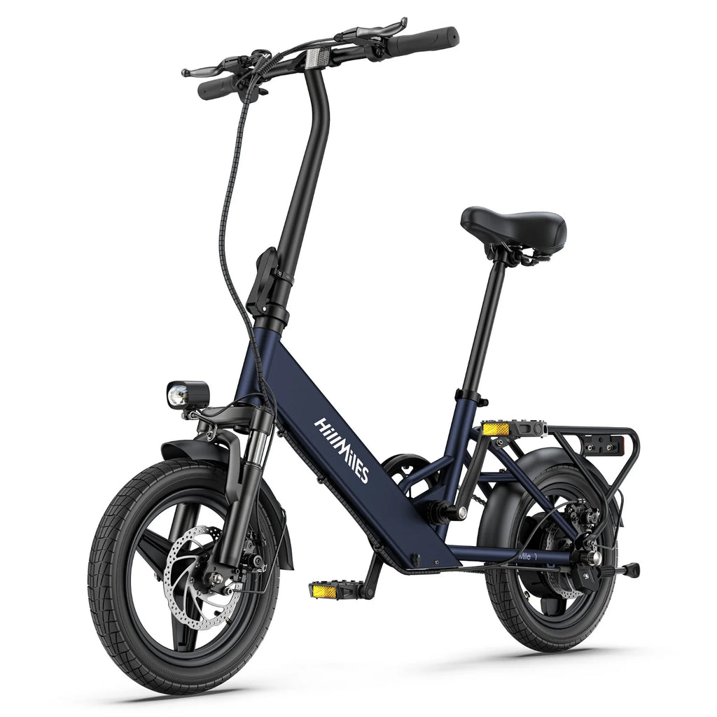 Vélo Électrique HillMiles Mile 1 - Moteur 250W Batterie 36V10.4AH Pneus De 14 Pouces Frein à Disque Mécanique - Bleu