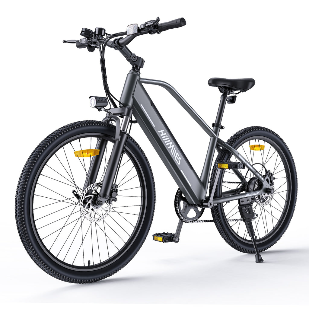 Vélo Électrique HillMiles MileTrail 1 - Moteur 350W Batterie 36V13AH Pneus De 26 Pouces Frein à Disque à Huile - Gris