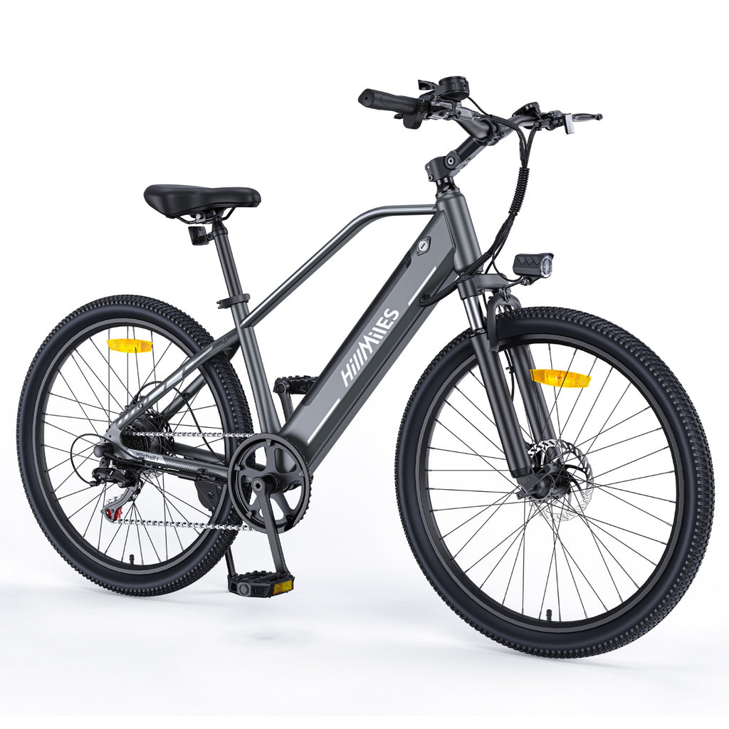 Vélo Électrique HillMiles MileTrail 1 - Moteur 350W Batterie 36V13AH Pneus De 26 Pouces Frein à Disque à Huile - Gris