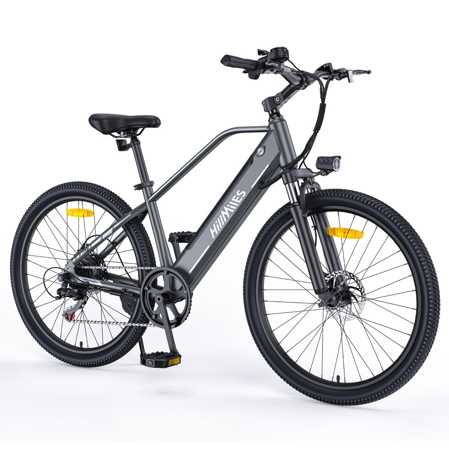 Vélo Électrique HillMiles MileTrail 1 - Moteur 350W Batterie 36V13AH Pneus De 26 Pouces Frein à Disque à Huile - Gris