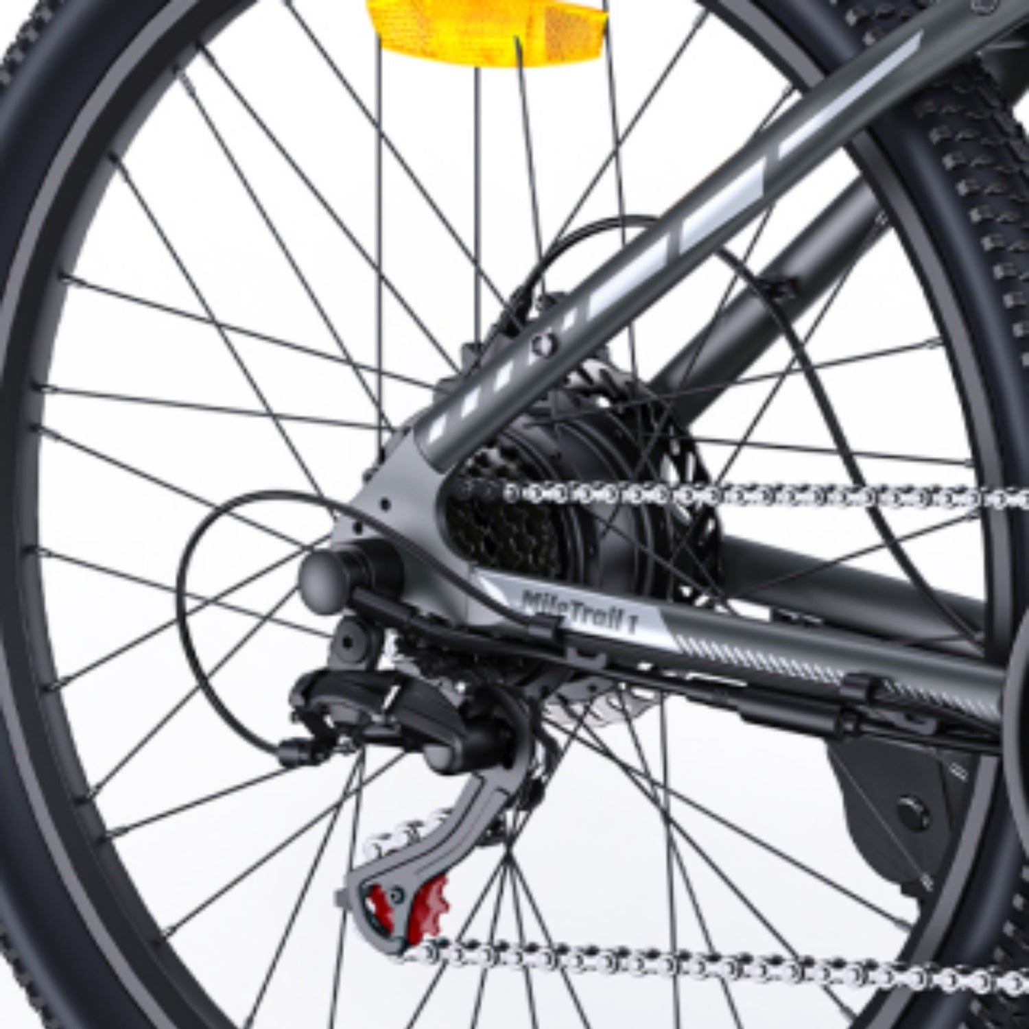 Vélo Électrique HillMiles MileTrail 1 - Moteur 350W Batterie 36V13AH Pneus De 26 Pouces Frein à Disque à Huile - Gris