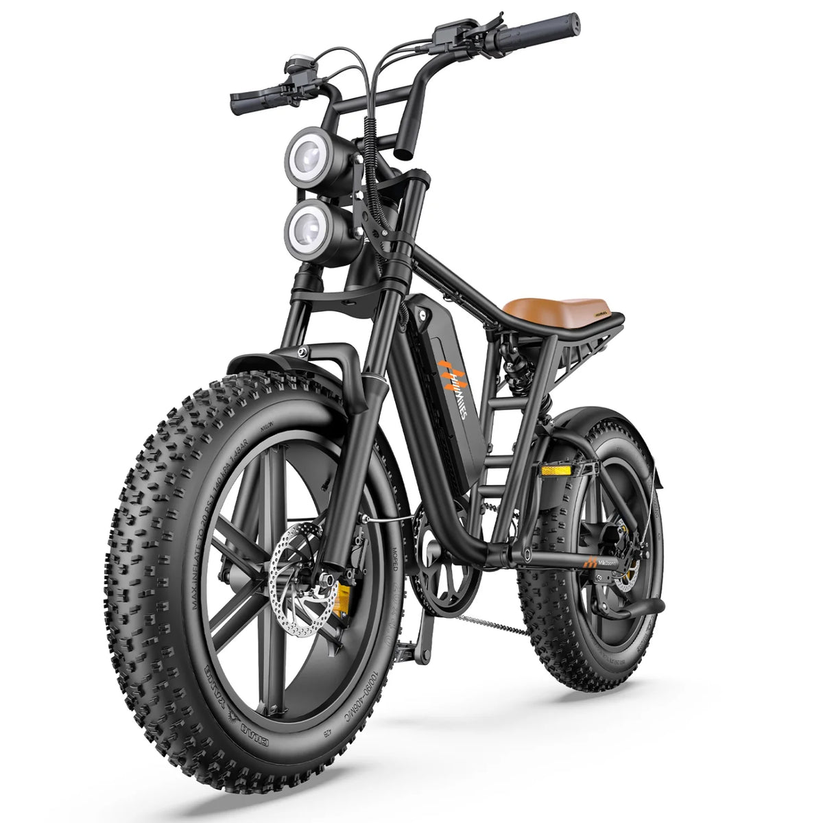Vélo Électrique HillMiles MileZoom 1 - Moteur 750W Batterie 52V31.2AH Pneus De 20 Pouces Frein à Huile Hydraulique - Noir