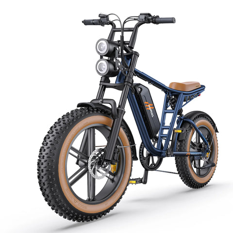 Vélo Électrique HillMiles MileZoom 1 - Moteur 750W Batterie 52V15.6AH Pneus De 20 Pouces Frein à Huile Hydraulique - Bleu