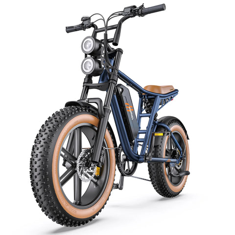 Vélo Électrique HillMiles MileZoom 1 - Moteur 750W Batterie 52V31.2AH Pneus De 20 Pouces Frein à Huile Hydraulique - Bleu