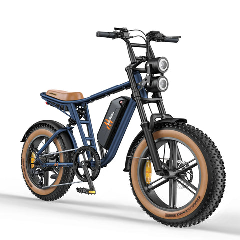 Vélo Électrique HillMiles MileZoom 1 - Moteur 750W Batterie 52V31.2AH Pneus De 20 Pouces Frein à Huile Hydraulique - Bleu