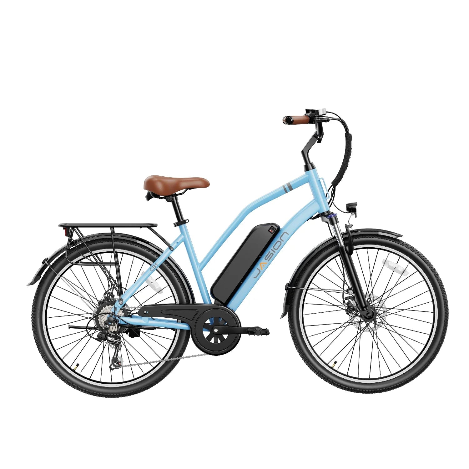 Vélo électrique JASION CB1 – 500W Batterie 36V12.5Ah Pneus 27.5 Pouces Freins à Disque - Bleu