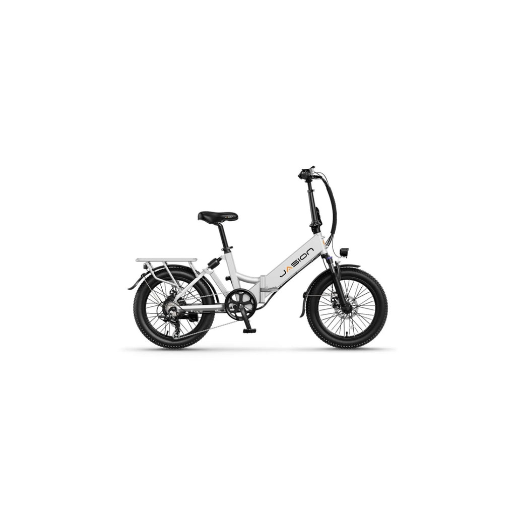 Vélo Électrique JASION EB7 st - Moteur 500W Batterie 48V10AH Pneus De 20 Pouces  Freins à Disque - Blanc