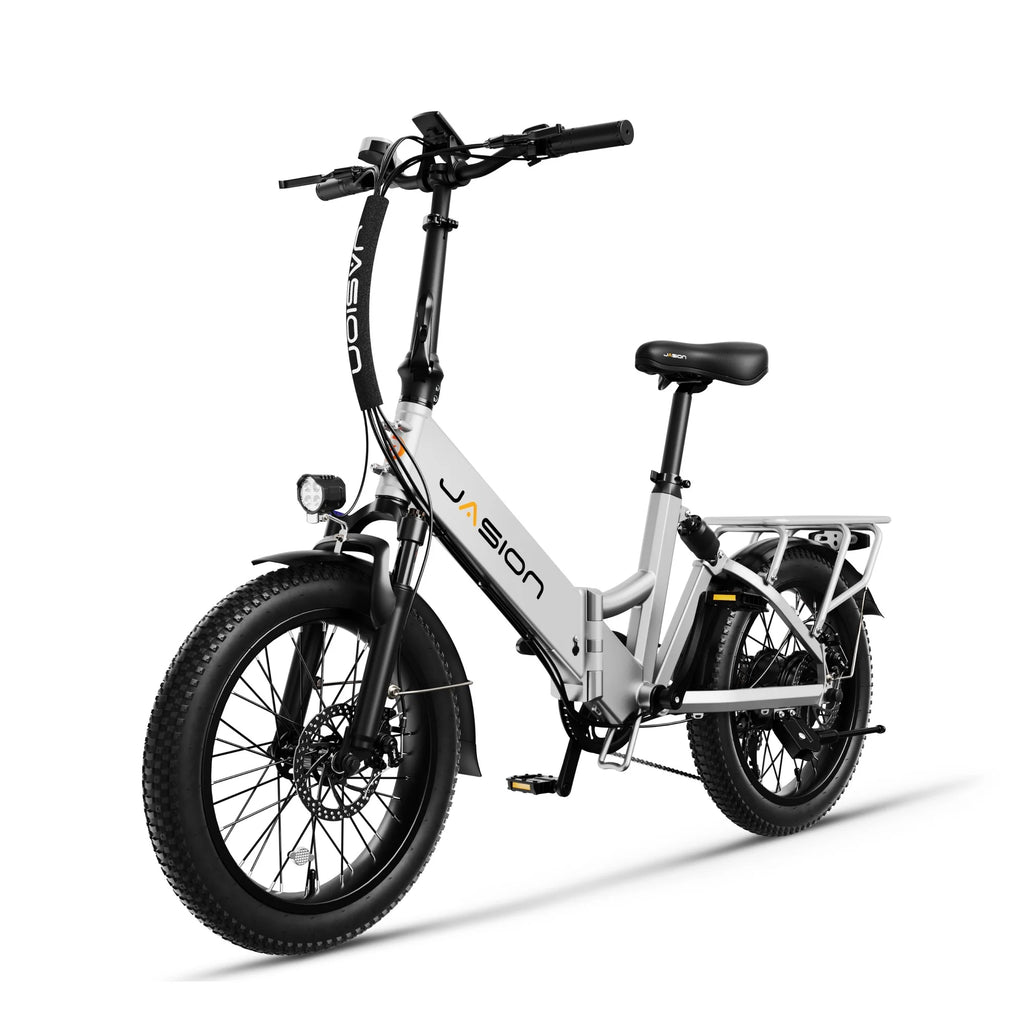 Vélo Électrique JASION EB7 st - Moteur 500W Batterie 48V10AH Pneus De 20 Pouces  Freins à Disque - Blanc