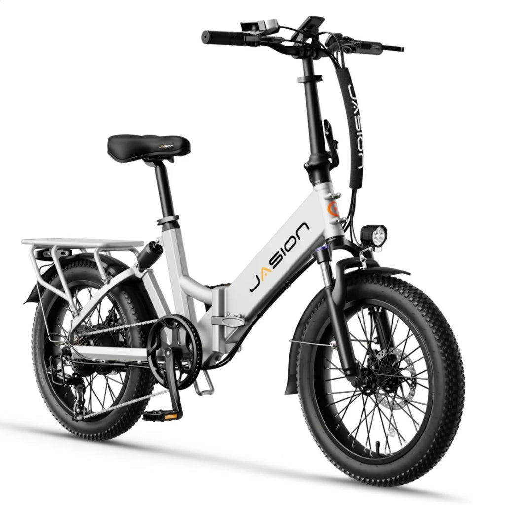 Vélo Électrique JASION EB7 st - Moteur 500W Batterie 48V10AH Pneus De 20 Pouces  Freins à Disque - Blanc