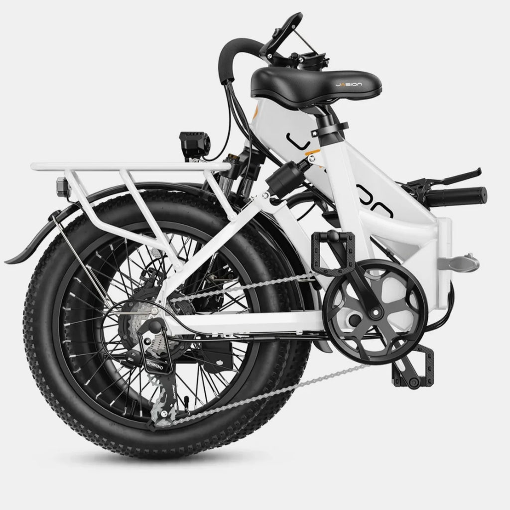 Vélo Électrique JASION EB7 st - Moteur 500W Batterie 48V10AH Pneus De 20 Pouces  Freins à Disque - Blanc